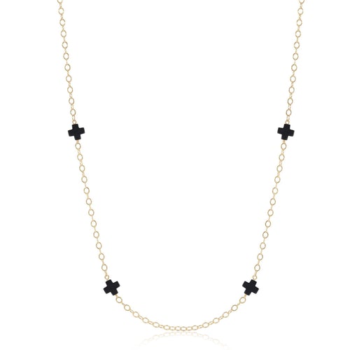 Enewton Gold Signature Cross Simplicity Chain Necklace