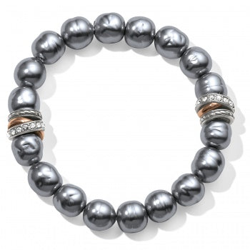 Brighton Neptune's Rings Gray Pearl Stretch Bracelet