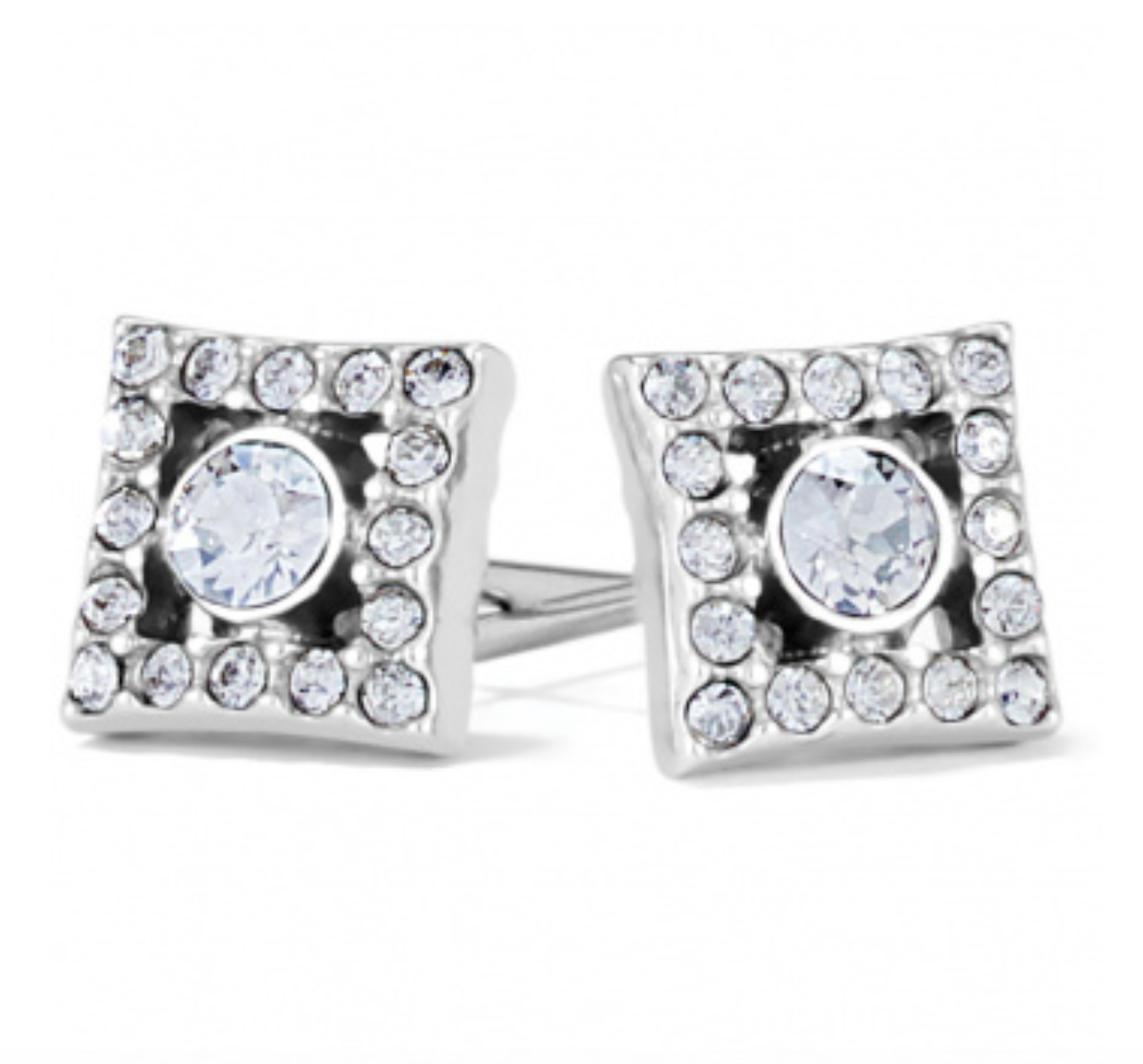 Brighton Illumina Diamond Silver Post Earrings