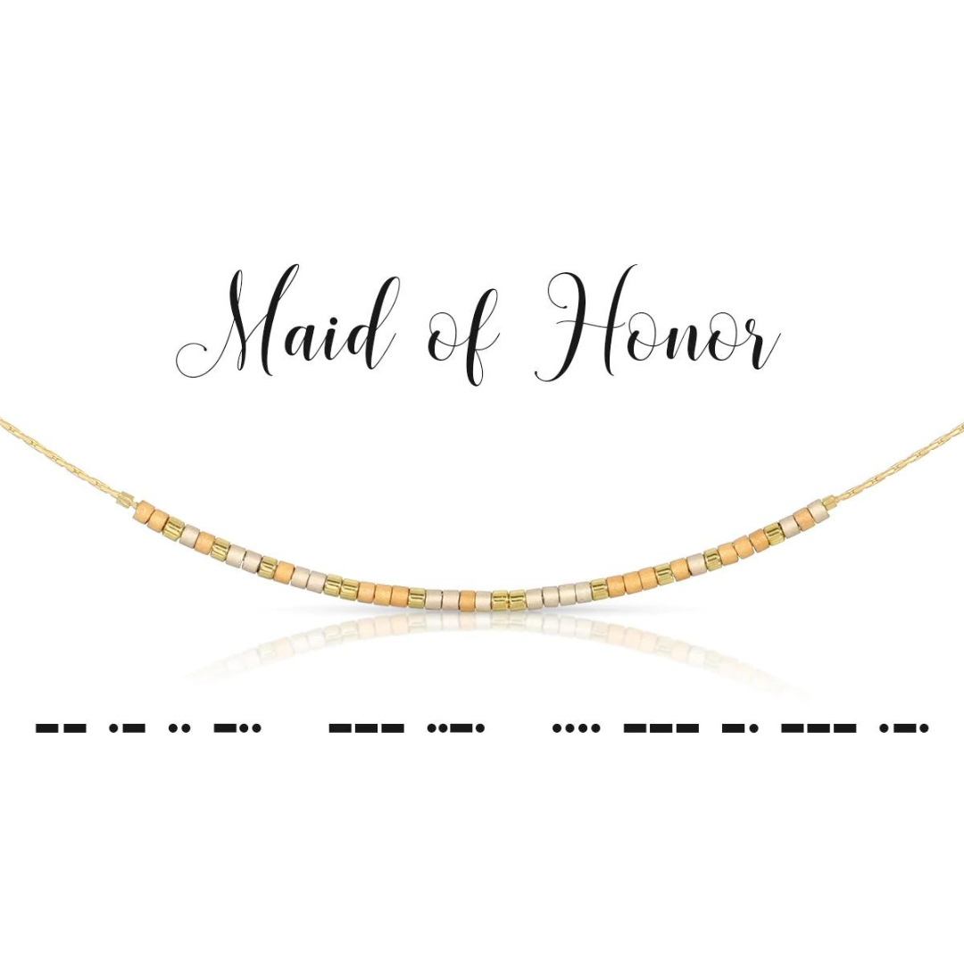 Dot & Dash Morse Code Necklace - Maid of Honor