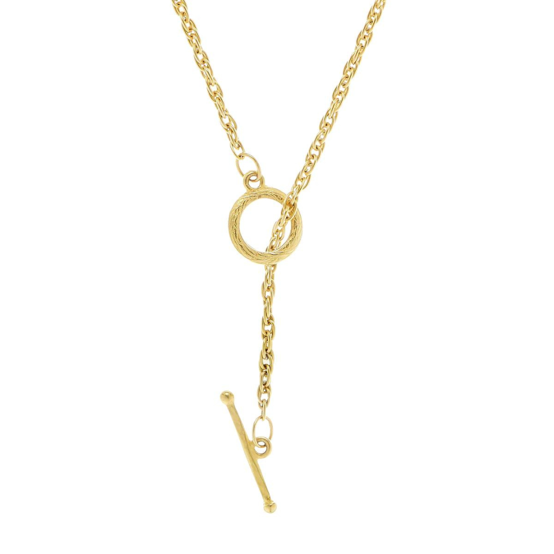 Susan Shaw Lariat Wrap Necklace - Gold