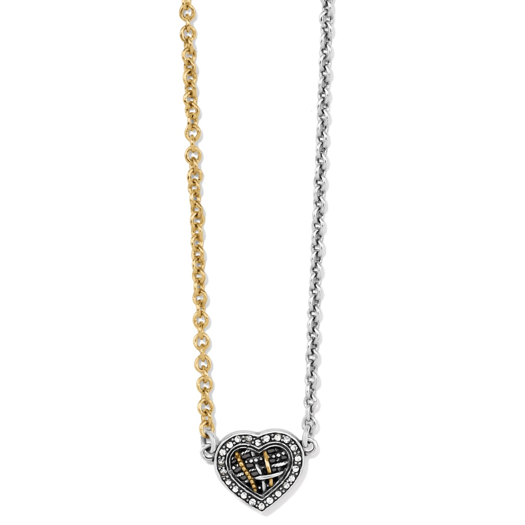 Brighton Neptune's Rings Woven Heart Mini Necklace