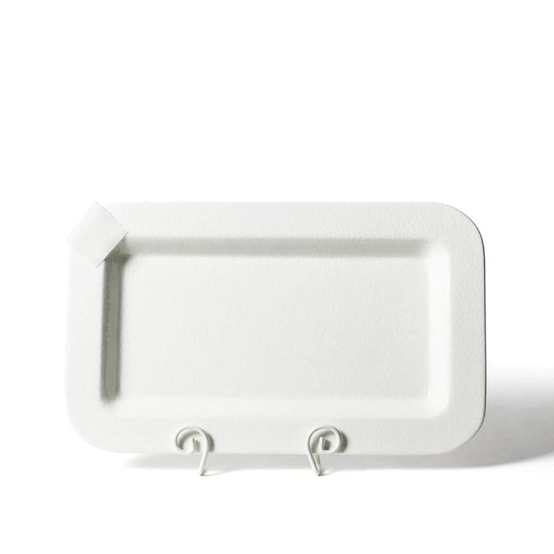 Happy Everything Mini Rectangle Entertaining Platter - White Small Dot