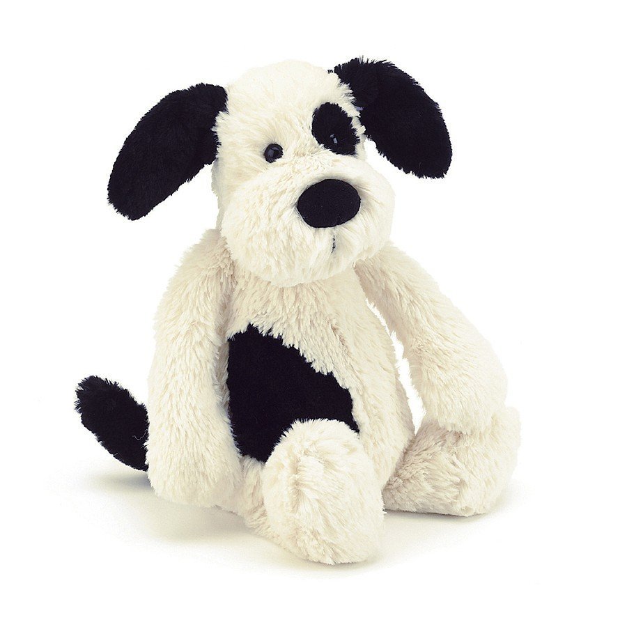 Jellycat Bashful Medium Puppy - Black/Cream - Jellycat